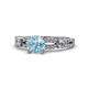 1 - Senna Desire Aquamarine and Diamond Engagement Ring 