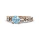 1 - Senna Desire Aquamarine and Diamond Engagement Ring 