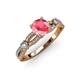 4 - Senna Desire Pink Tourmaline and Diamond Engagement Ring 