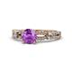 1 - Senna Desire Amethyst and Diamond Engagement Ring 