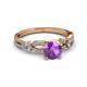 3 - Senna Desire Amethyst and Diamond Engagement Ring 