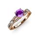 4 - Senna Desire Amethyst and Diamond Engagement Ring 