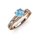 4 - Senna Desire Blue Topaz and Diamond Engagement Ring 