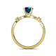 5 - Senna Desire Blue and White Diamond Engagement Ring 