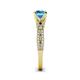 6 - Senna Desire Blue Topaz and Diamond Engagement Ring 