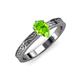 3 - Cael Classic 7x5 mm Pear Shape Peridot Solitaire Engagement Ring 