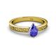 2 - Cael Classic 7x5 mm Pear Shape Tanzanite Solitaire Engagement Ring 
