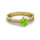 2 - Cael Classic 7x5 mm Pear Shape Peridot Solitaire Engagement Ring 