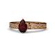 1 - Cael Classic 7x5 mm Pear Shape Red Garnet Solitaire Engagement Ring 