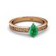 2 - Cael Classic 7x5 mm Pear Shape Emerald Solitaire Engagement Ring 