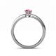 4 - Cael Classic 7x5 mm Pear Shape Pink Tourmaline Solitaire Engagement Ring 