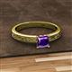 2 - Cael Classic 5.5 mm Princess Cut Amethyst Solitaire Engagement Ring 