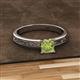2 - Cael Classic 5.5 mm Princess Cut Peridot Solitaire Engagement Ring 