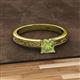 2 - Cael Classic 5.5 mm Princess Cut Peridot Solitaire Engagement Ring 
