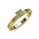 3 - Cael Classic 5.5 mm Princess Cut Peridot Solitaire Engagement Ring 