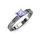 3 - Cael Classic 5.5 mm Princess Cut Tanzanite Solitaire Engagement Ring 