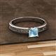2 - Cael Classic 5.5 mm Princess Cut Aquamarine Solitaire Engagement Ring 
