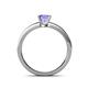 4 - Cael Classic 5.5 mm Princess Cut Tanzanite Solitaire Engagement Ring 