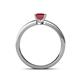 4 - Cael Classic 5.5 mm Princess Cut Rhodolite Garnet Solitaire Engagement Ring 