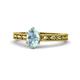 1 - Rachel Classic 7x5 mm Oval Shape Aquamarine Solitaire Engagement Ring 