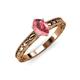 3 - Rachel Classic 7x5 mm Oval Shape Pink Tourmaline Solitaire Engagement Ring 