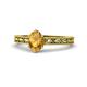 1 - Rachel Classic 7x5 mm Oval Shape Citrine Solitaire Engagement Ring 