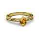 2 - Rachel Classic 7x5 mm Oval Shape Citrine Solitaire Engagement Ring 