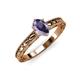 3 - Rachel Classic 7x5 mm Oval Shape Iolite Solitaire Engagement Ring 