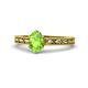 1 - Rachel Classic 7x5 mm Oval Shape Peridot Solitaire Engagement Ring 