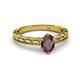 2 - Rachel Classic 7x5 mm Oval Shape Red Garnet Solitaire Engagement Ring 