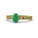 1 - Rachel Classic 7x5 mm Oval Shape Emerald Solitaire Engagement Ring 