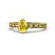 1 - Rachel Classic 7x5 mm Oval Shape Yellow Sapphire Solitaire Engagement Ring 