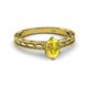 2 - Rachel Classic 7x5 mm Oval Shape Yellow Sapphire Solitaire Engagement Ring 