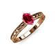 3 - Rachel Classic 7x5 mm Oval Shape Ruby Solitaire Engagement Ring 