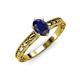 3 - Rachel Classic 7x5 mm Oval Shape Blue Sapphire Solitaire Engagement Ring 