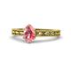 1 - Rachel Classic 7x5 mm Oval Shape Pink Tourmaline Solitaire Engagement Ring 