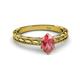 2 - Rachel Classic 7x5 mm Oval Shape Pink Tourmaline Solitaire Engagement Ring 