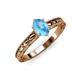 3 - Rachel Classic 7x5 mm Oval Shape Blue Topaz Solitaire Engagement Ring 
