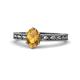 1 - Rachel Classic 7x5 mm Oval Shape Citrine Solitaire Engagement Ring 