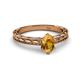 2 - Rachel Classic 7x5 mm Oval Shape Citrine Solitaire Engagement Ring 