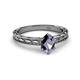 2 - Rachel Classic 7x5 mm Oval Shape Iolite Solitaire Engagement Ring 
