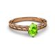 2 - Rachel Classic 7x5 mm Oval Shape Peridot Solitaire Engagement Ring 