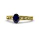 1 - Rachel Classic 7x5 mm Oval Shape Blue Sapphire Solitaire Engagement Ring 