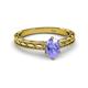 2 - Rachel Classic 7x5 mm Oval Shape Tanzanite Solitaire Engagement Ring 