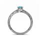 4 - Rachel Classic 7x5 mm Oval Shape London Blue Topaz Solitaire Engagement Ring 
