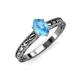 3 - Rachel Classic 7x5 mm Oval Shape Blue Topaz Solitaire Engagement Ring 