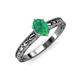 3 - Rachel Classic 7x5 mm Oval Shape Emerald Solitaire Engagement Ring 