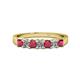 1 - Evia 3.00 mm Ruby and Diamond Wedding Band 