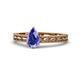 1 - Rachel Classic 7x5 mm Pear Shape Tanzanite Solitaire Engagement Ring 