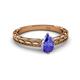 2 - Rachel Classic 7x5 mm Pear Shape Tanzanite Solitaire Engagement Ring 